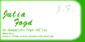 julia fogd business card